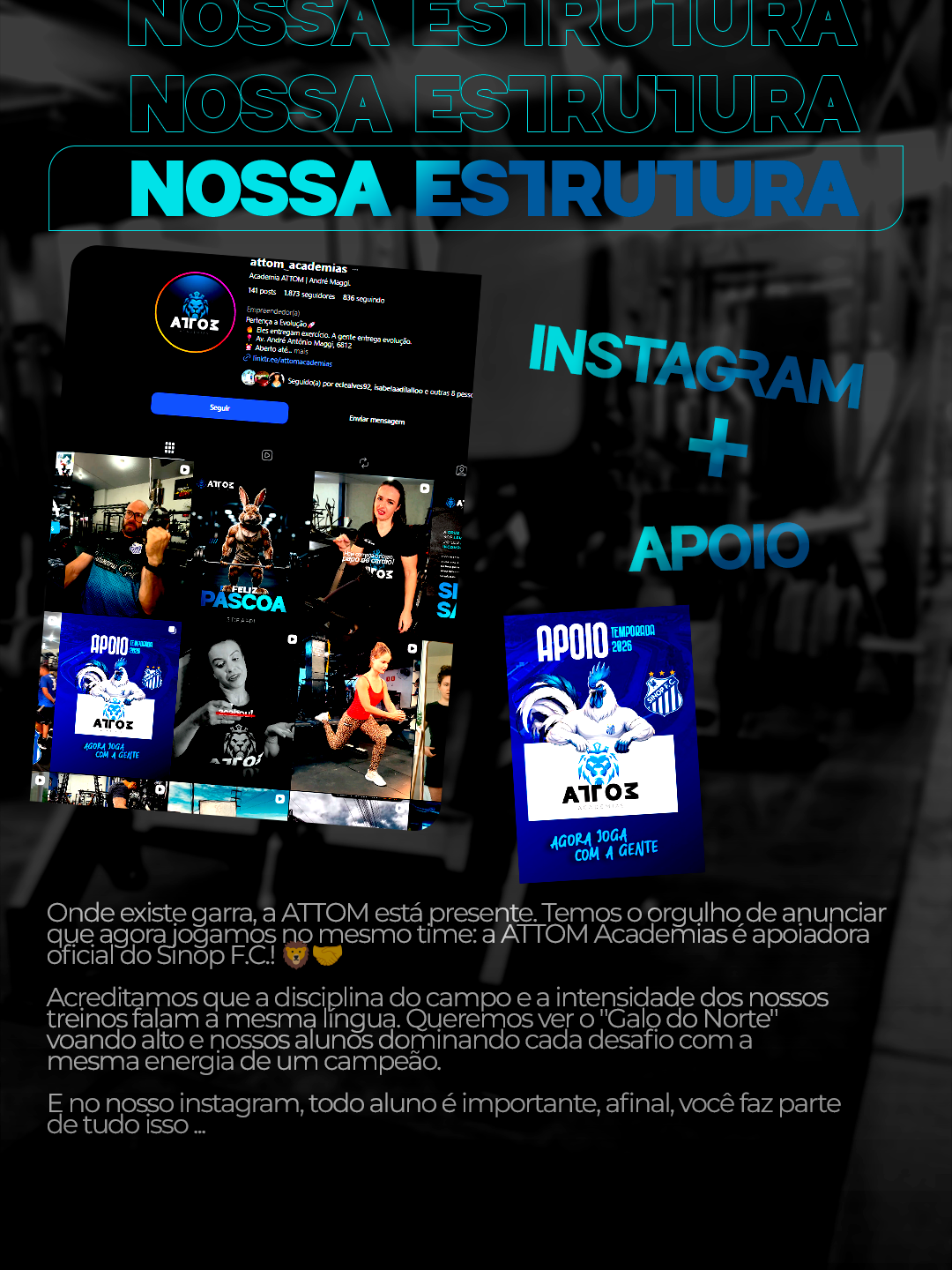 Instagram + Apoio Sinop F.C.